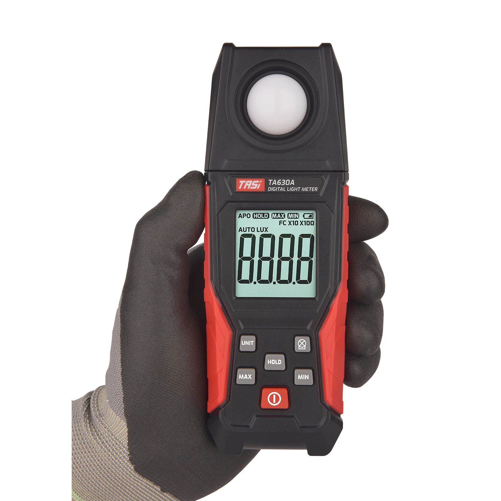 TASI Digital Light Meter Illuminance Lux Meter Record LCD Display 0~200000 Measurement Range Flexible Sensor Light Tester digital light meter