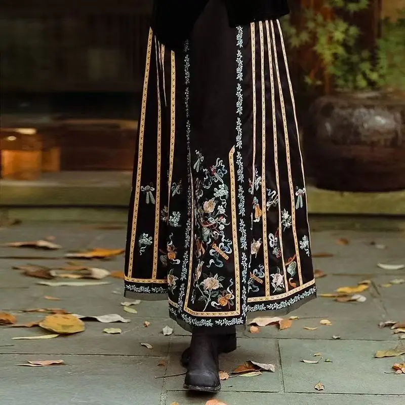 Palace Style Hanfu Dress Men Women Ancient Printing Horse Face Skirt Daily Or Carnival Event Wear Costume