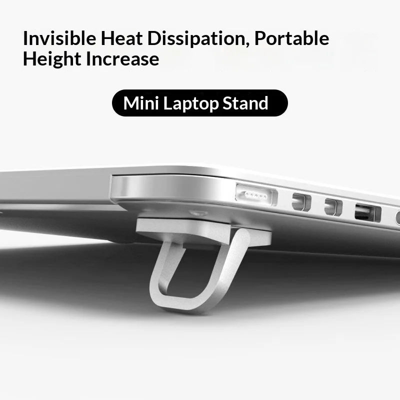 노트북 보이지 않는 스탠드 접이식 3단계 높이 조절 가능 열 방출 미니 편리한 수직 서스펜션 스탠드