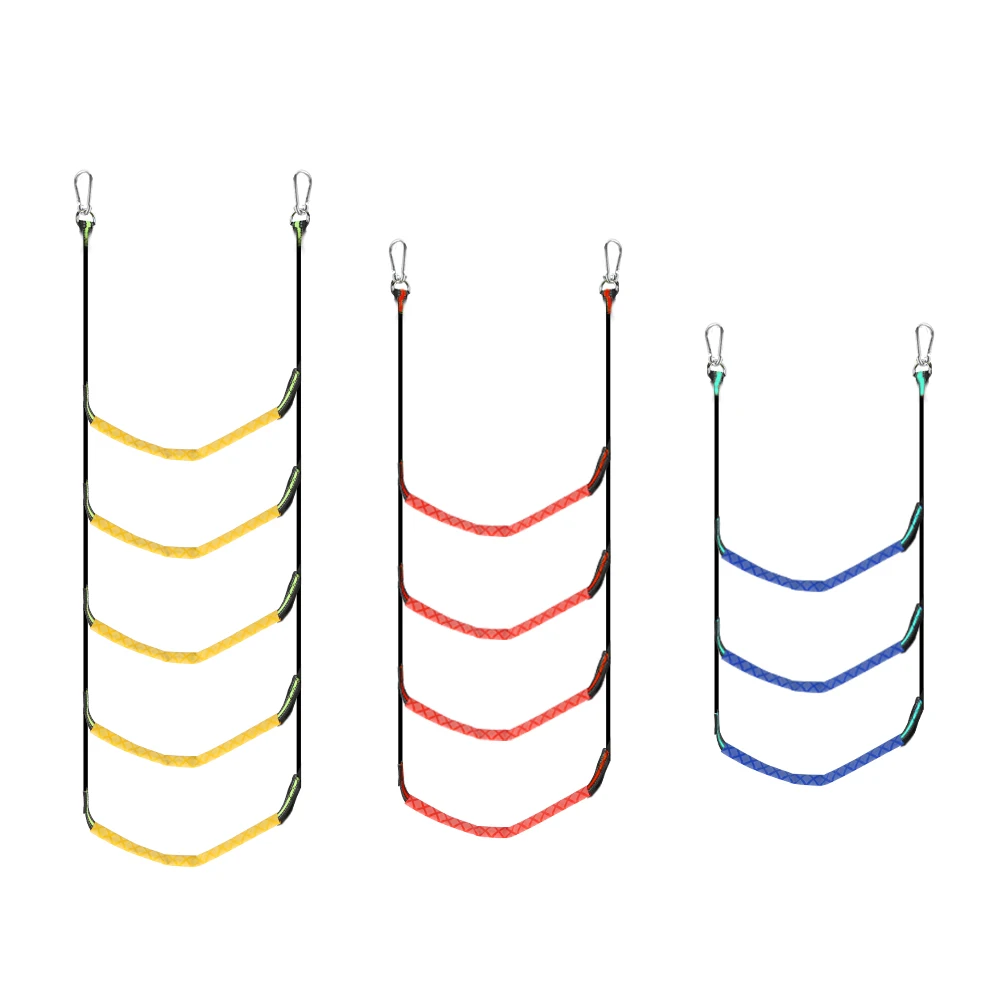 Yacht Boat Side Hanging Ladder Boat Folding Ladder 3/4/5 Step Boat Rope Ladder Boarding Soft Ladder Boat Accessories Portable