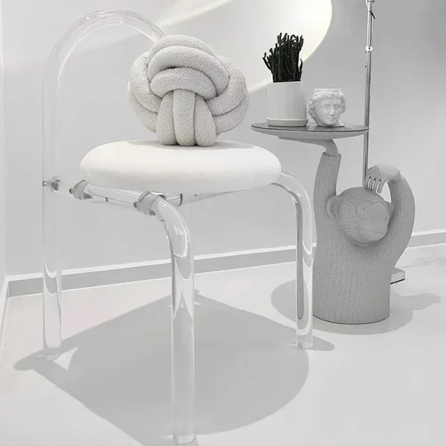 6 가지 색상 크리스탈 메이크업 의자, 투명 연회 초경량 메이크업 다이닝 의자, 대기 식탁, 즐거운 가정 용품 인기 제품 할인 특가 리스트
