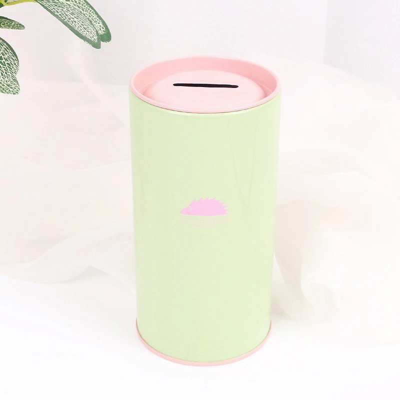 Runde Spardose Aus Weißblech Mit Tiermotiv Metall Geldbox_voghion.com
