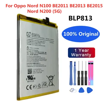 New Original BLP813 5000mAh Replacement Battery For Oppo Nord N100 BE2011 BE2013 BE2015 / Nord N200 5G Phone Bateria + Tools