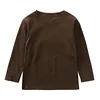 Spring Autumn Kids Boy Girls Cotton T-shirt Toddler Solid Casual Long Sleeve Top Tee for Children Soft Korean Style Tops Clothes 2