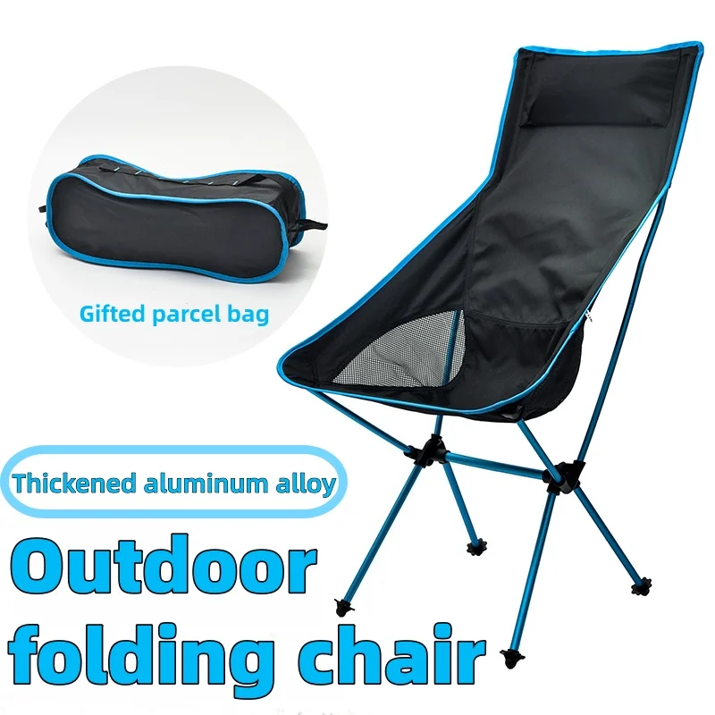 Chaise pliante extérieure ultra-légère en forme demi-lune - Siège aluminium pour pêche et camping