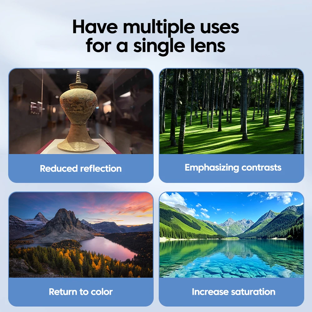 52 MILLIMETRI CPL Filtro Circolare Obiettivo Della Fotocamera Del Telefono Universale Polarizzatore Filtro Lente Clip Nessuna Riflessione Per Samsung Iphone Smartphone - Image 4