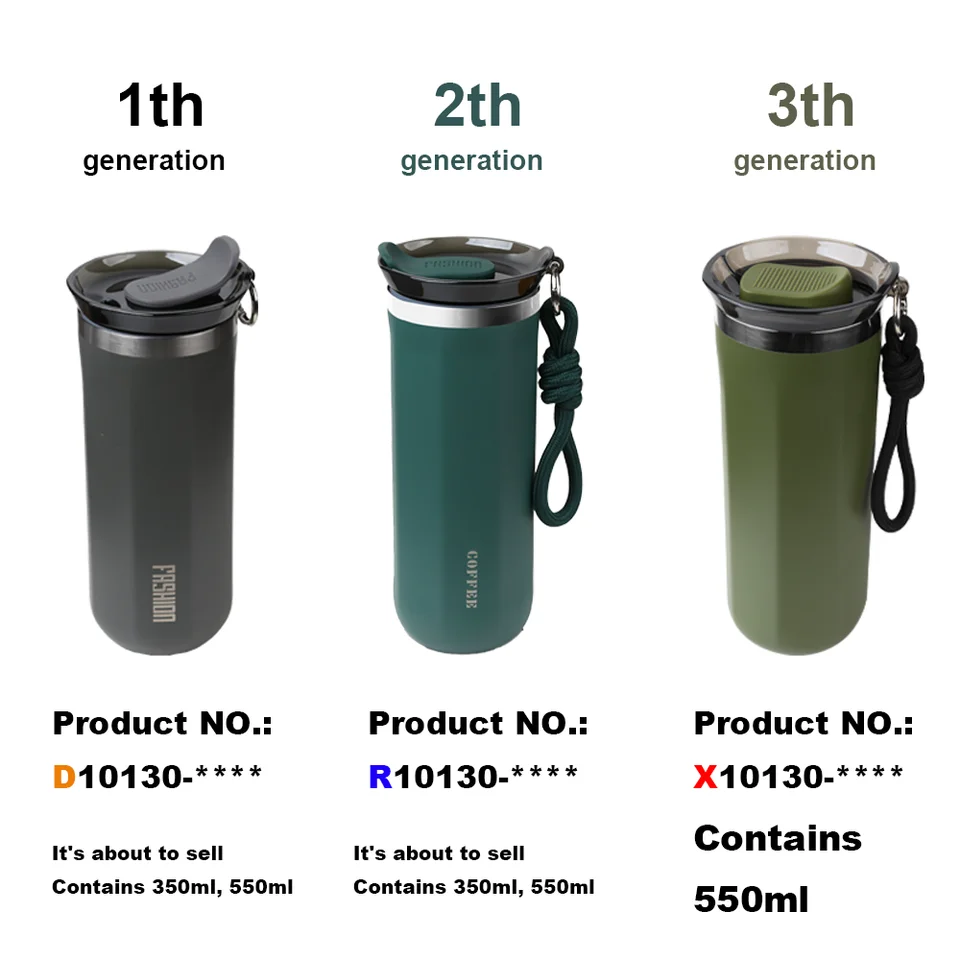 450Ml Thermos Bottle Cup Thermal Coffee Mug Stainless Steel