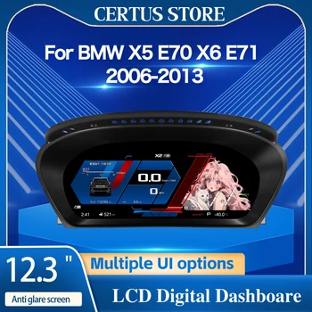Pantalla LCD de 12.3 pulgadas para BMW X5 E70 X6 E71 2006-2013, panel de instrumentos CCC, velocímetro virtual combinado. 1