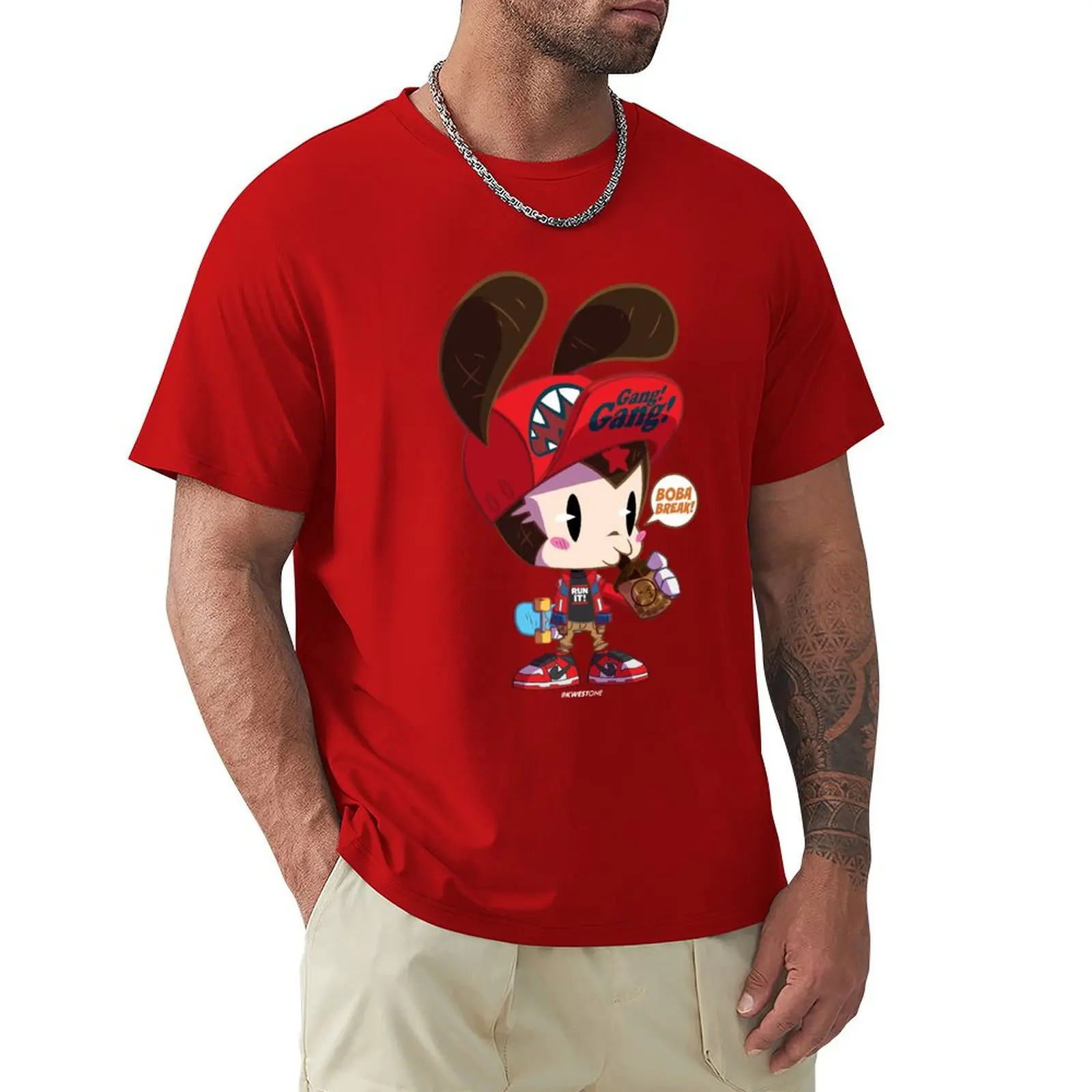 

BOBA BREAK T-shirt vintage blacks mens cotton t shirts