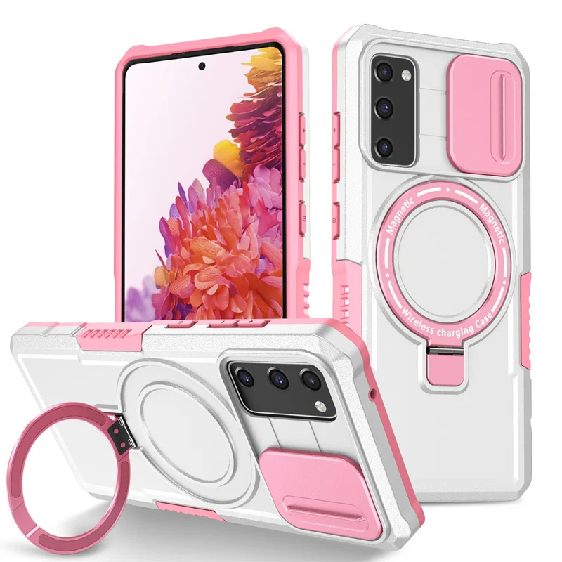 Shockproof Armor Case with Magsafe Wireless Charging and Magnetic Ring Holder