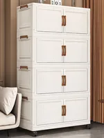 Foldable No-Install Multi-Layer Plastic Baby Wardrobe Clothing Storage Cabinet for Home Living Room Bedroom Storage Box 3