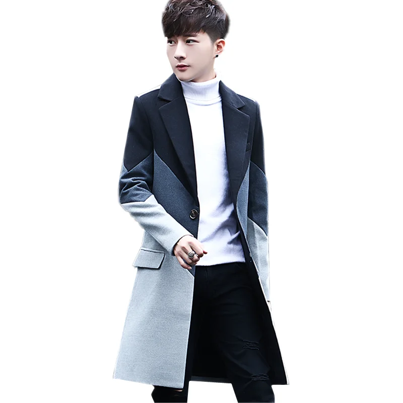 Winter Long Coat Men Business Casual Long Jacket Large Size S-5xl Men Trench Overcoat Fashion Slim Windbreaker