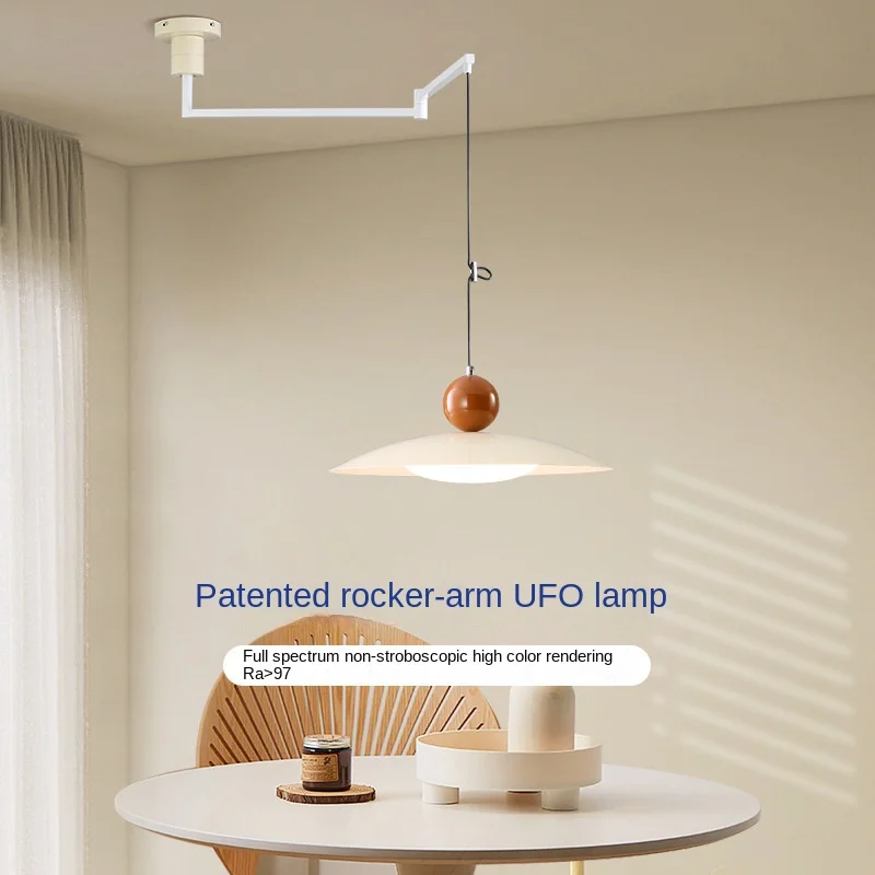 movable dining room chandelier Modern minimalist dining room table bar table lamp Nordic retractable rocker chandelier