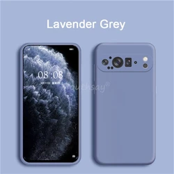 Premium Liquid Silicone Phone Case - Soft TPU Rubber Protector Cover for Pixel 9 (Lavender Grey)