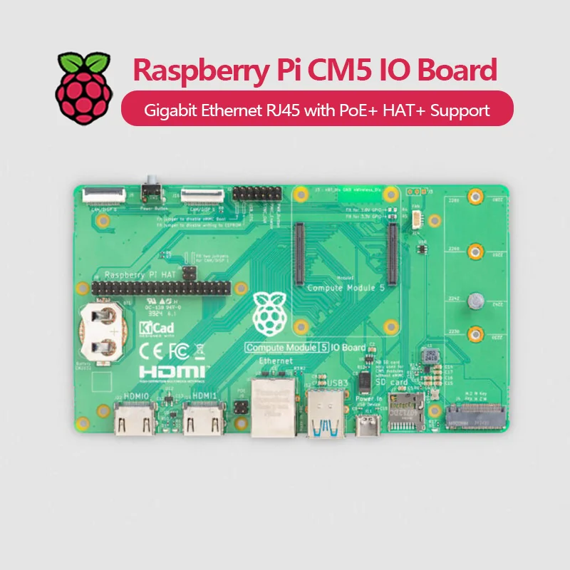 Raspberry Pi Single Board Computer Mini Development Board Compute Module 5 / CM5 series IO board