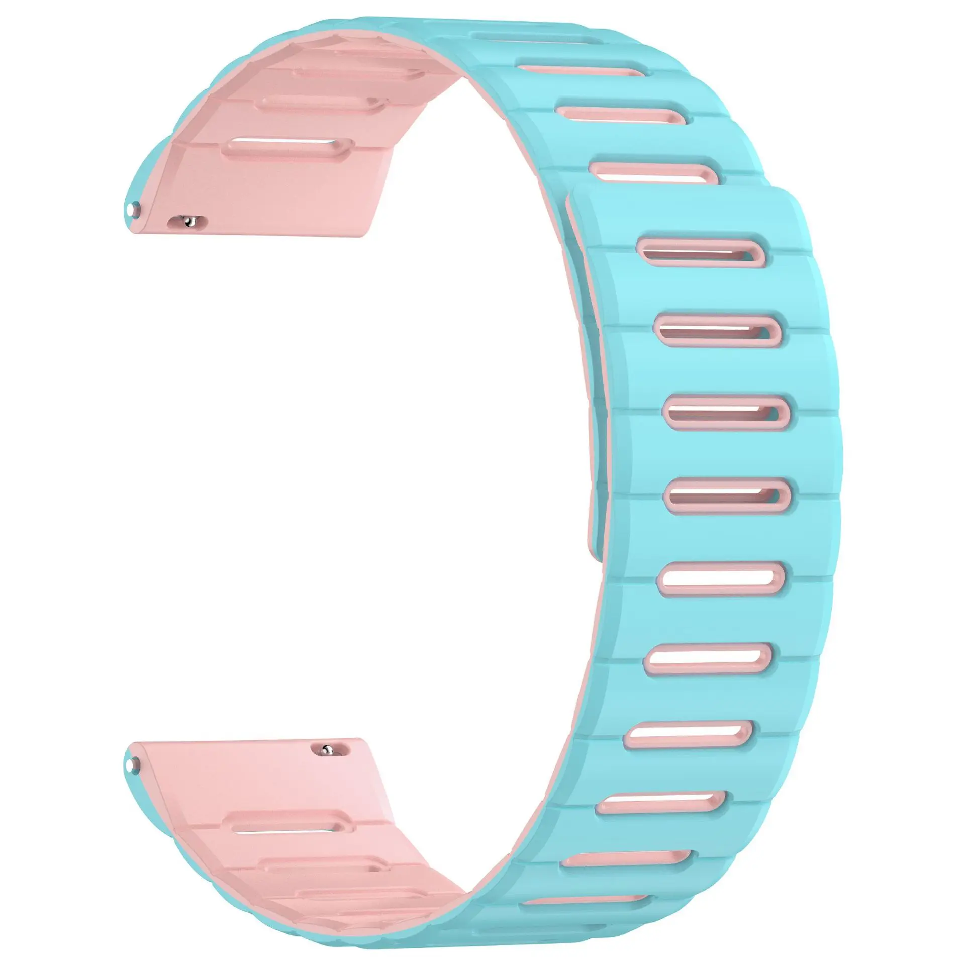 Silicone Magnetic Sports Band Bracelet - 20/22mm Adjustable Strap