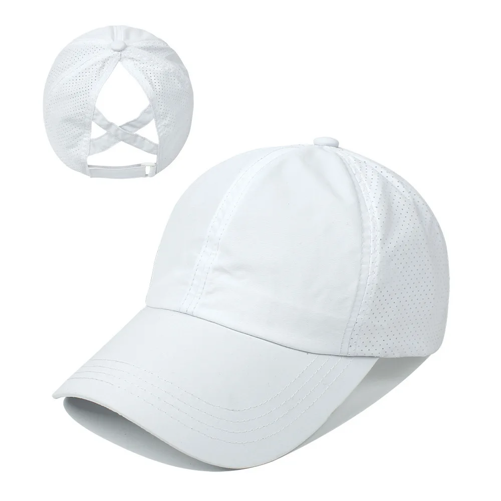 Eine hohe Pferdeschwanz-Baseballkappe für Damen-Outdoor-Sportarten, eine leichte, schnell trocknende, atmungsaktive Mesh-Baseballkappe und einen Sonnenschutz – Detail 9