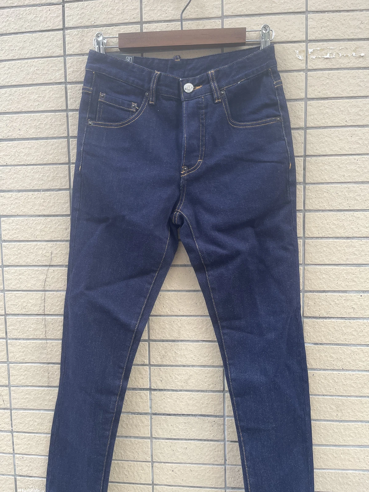 2024 Spring/Summer New D2 Jeans Trendy Men's Washed and Worn Hole Patches Painted Three Dimensional Cutting Small Feet Blue deni