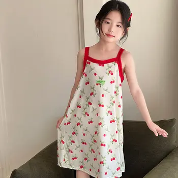 ملابس نوم قطنية برسومات كرتونية للأطفال البنات 8