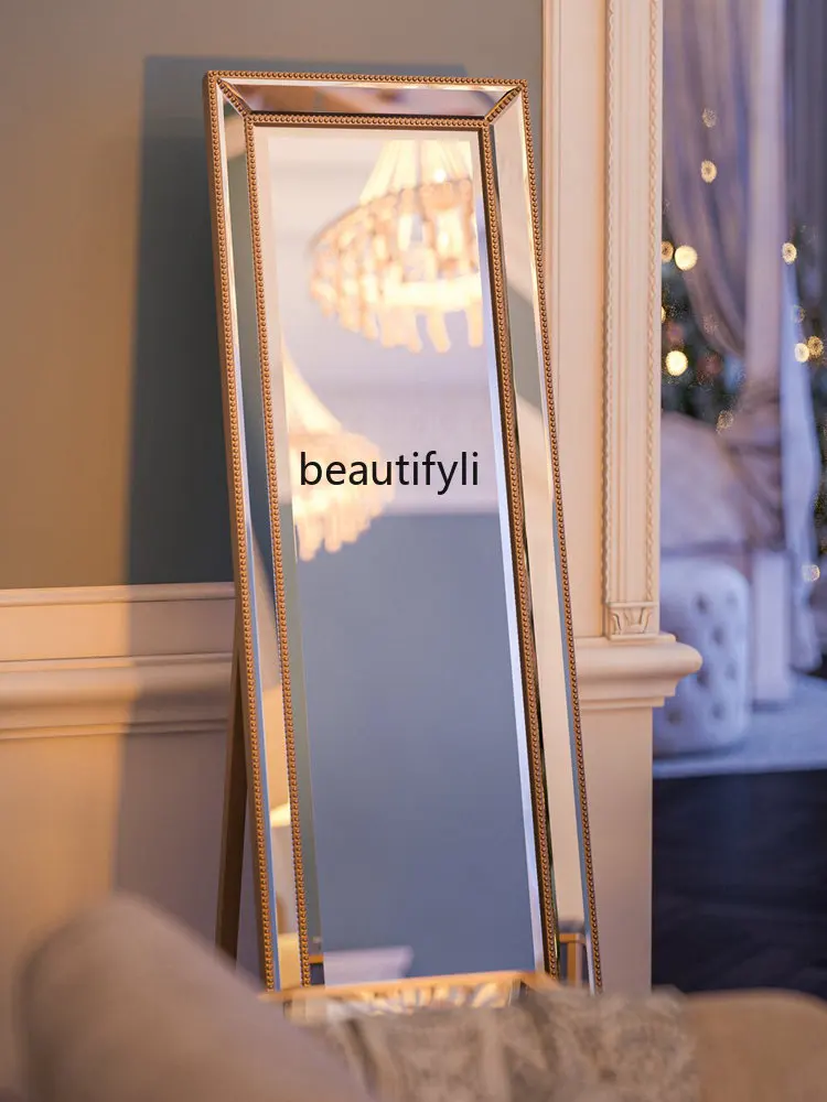 

zqFruit Plate Large Mirror Full Body Floor Mirror Home Cloakroom Living Room Dressing Mirror Wall Hanging High-End Size