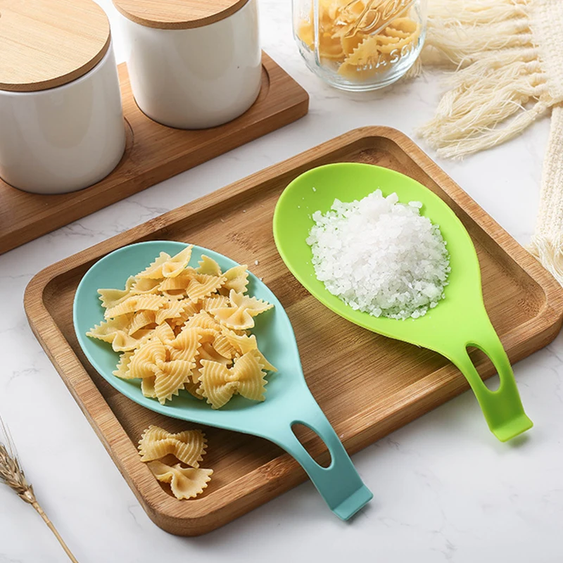 Silicone Rubber Spoon Cushion Soup Spoon Cushion Kitchen Utensil Heat Insulation Creative Dish Easy to Clean kitchen accessories kitchen tool soup spoon rest