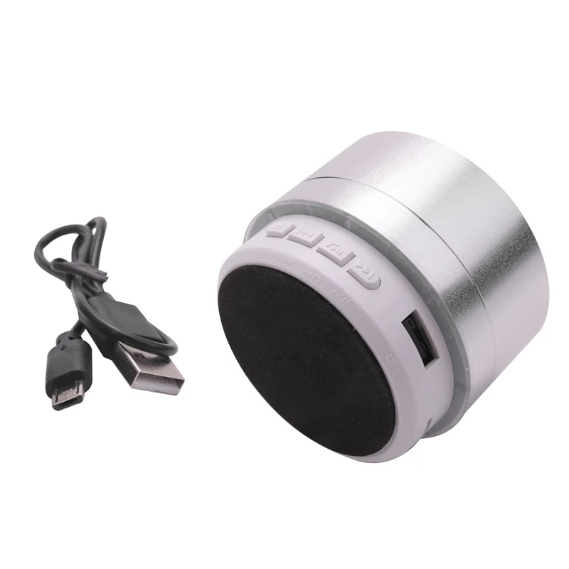 Wireless Mini Super Bass Bluetooth Music Speaker Tablet Silver Grey