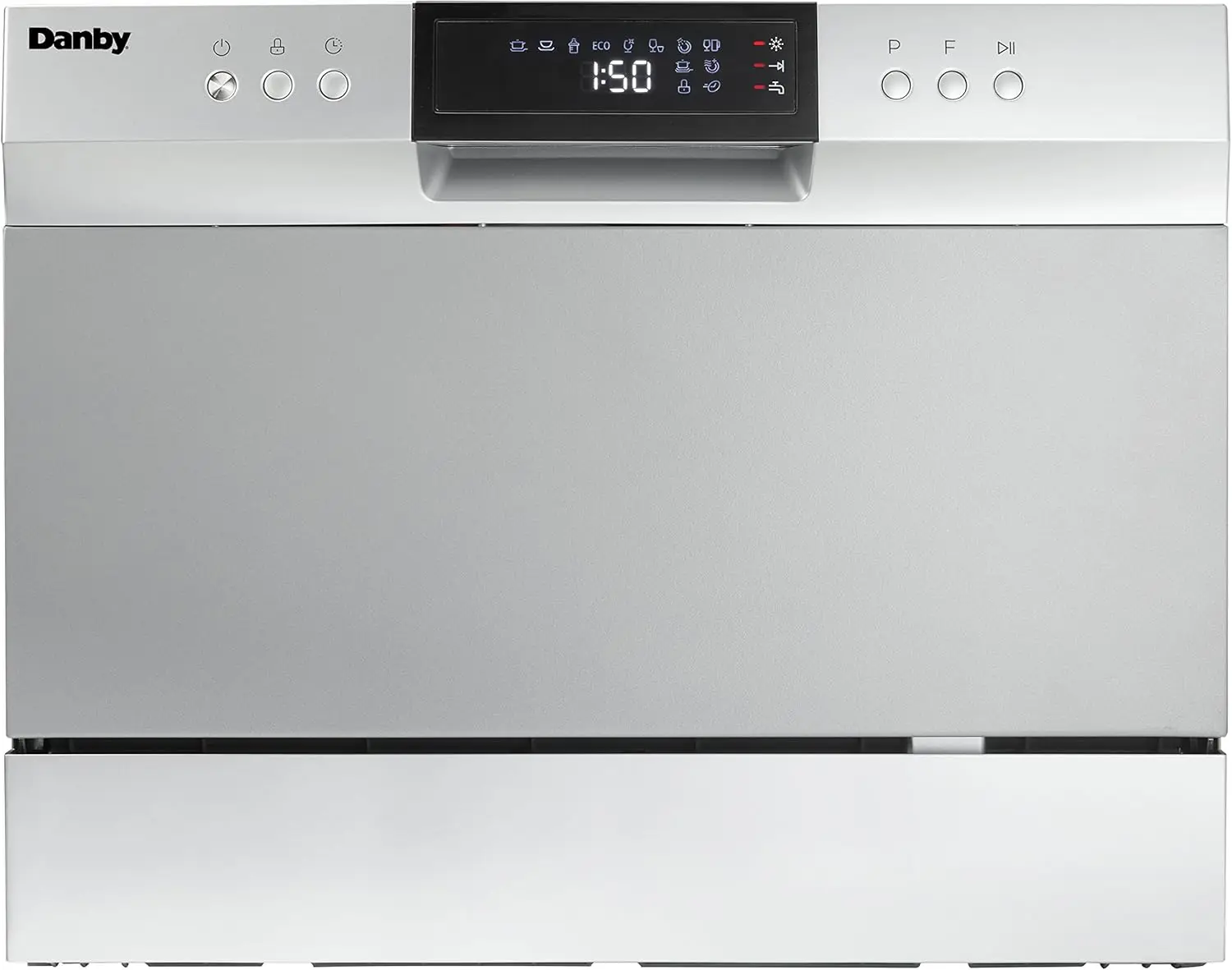 DDW631SDB Countertop Dishwasher with 6 place Settings and Silverware Basket LED Display Energy Star