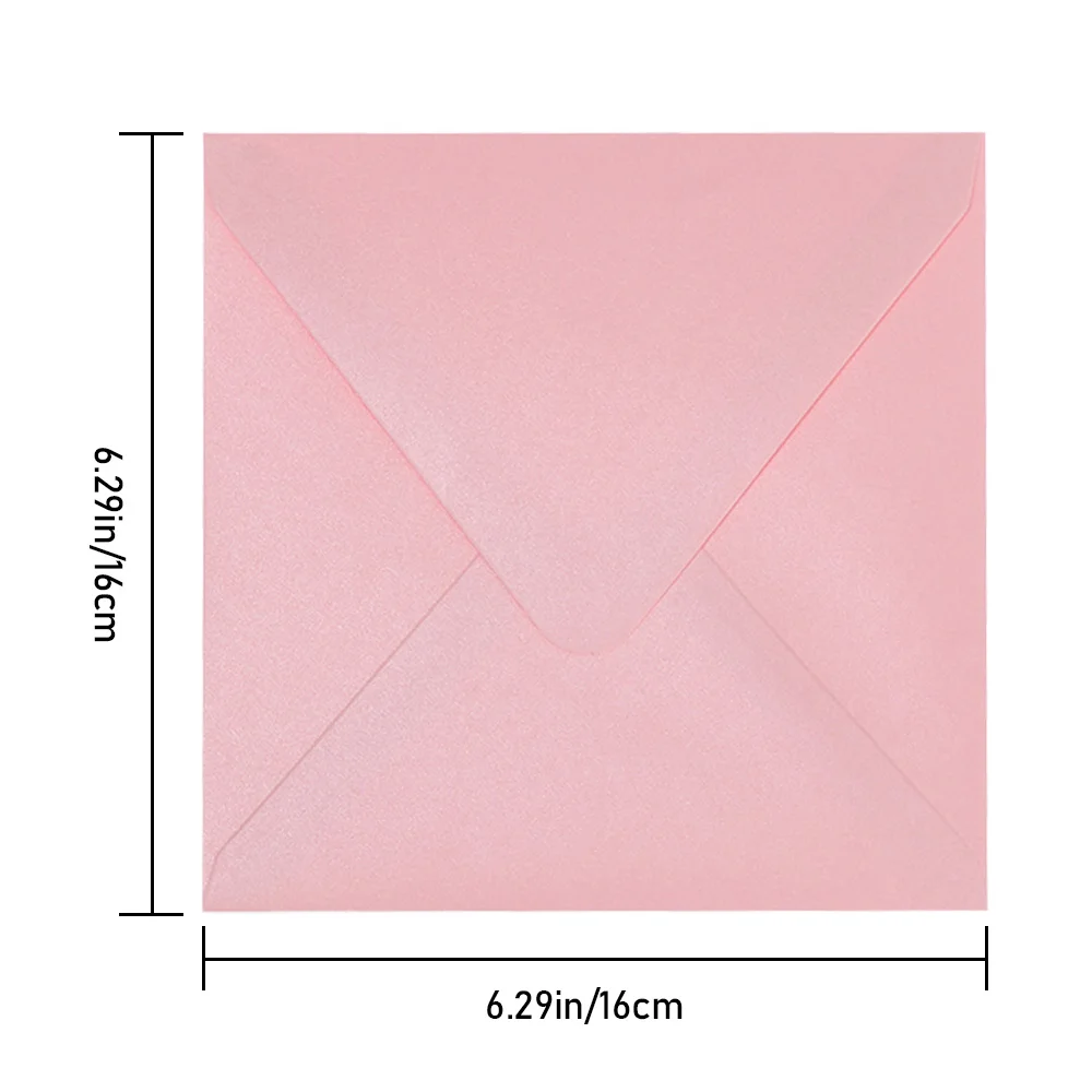 3D Pop Up Card Kraft Paper Envelopes Window Envelopes Mailing Envelopes Mini Envelopes 10 PCS/lot Message Card Multicolor School Supplies Greeting Card Encased Pearl Papers Envelope Bag Square Paper Envelopes