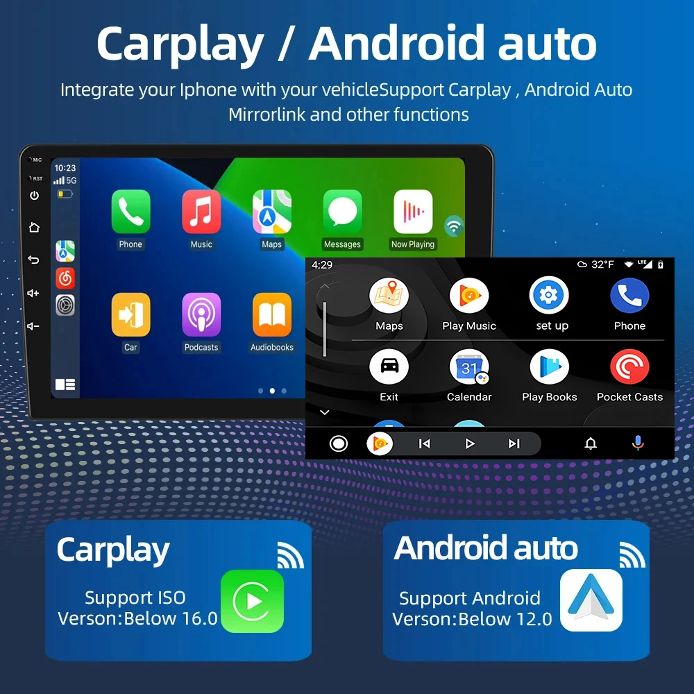 2 64GB Android Autoradio für Peugeot 308, Peugeot 408 2007-2015 Wireless CarPlay Android Auto, 9 Bildschrim Bluetooth Auto Radio Navi Rückfahrkamera WiFi FM RDS SWC