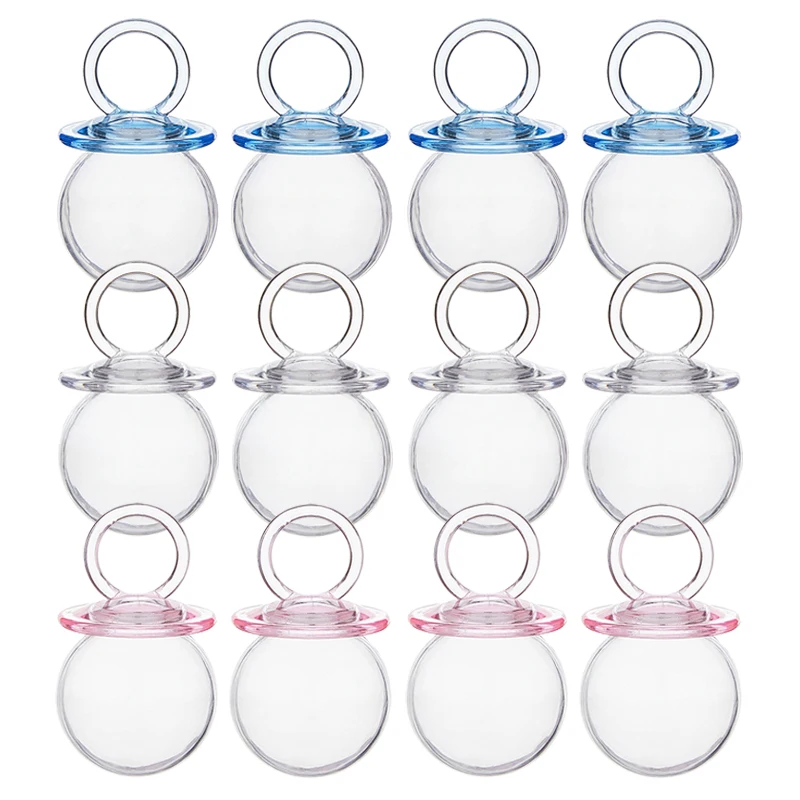 12 teile/satz Transparente Kunststoff Hochzeit Süßigkeiten Box Nette Schnuller Form Lagerung Box Baby Dusche Geburtstag Party Geschenk Verpackung Box – Detail 7