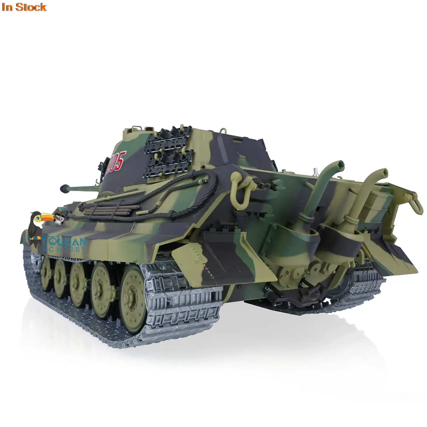 Toys 1/16 HENG LONG 7.0 Upgraded German King Tiger RTR RC Tank 3888A W/ 360° Turret TH17525-SMT4 5