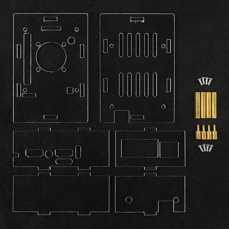 Orange Pi 5 Pro Acrylic Case Transparent Shell Protective Box Optional Cooling F