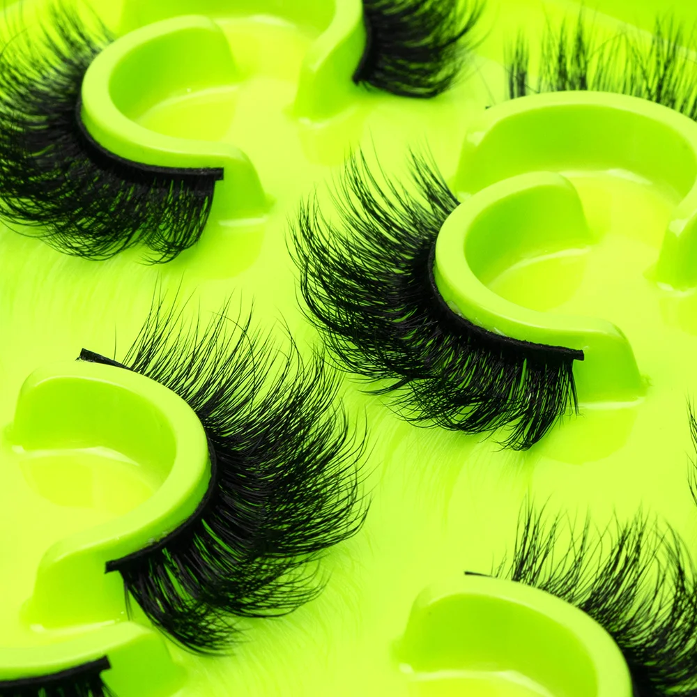 NEUE 6 Paar 8D-Nerzwimpern, 100 % tierversuchsfreie Wimpern, wiederverwendbare Wimpern, natürliche Wispy-Falsche Wimpern, Make-up-Streifen, flauschige Katzenwimpern – Detail 6