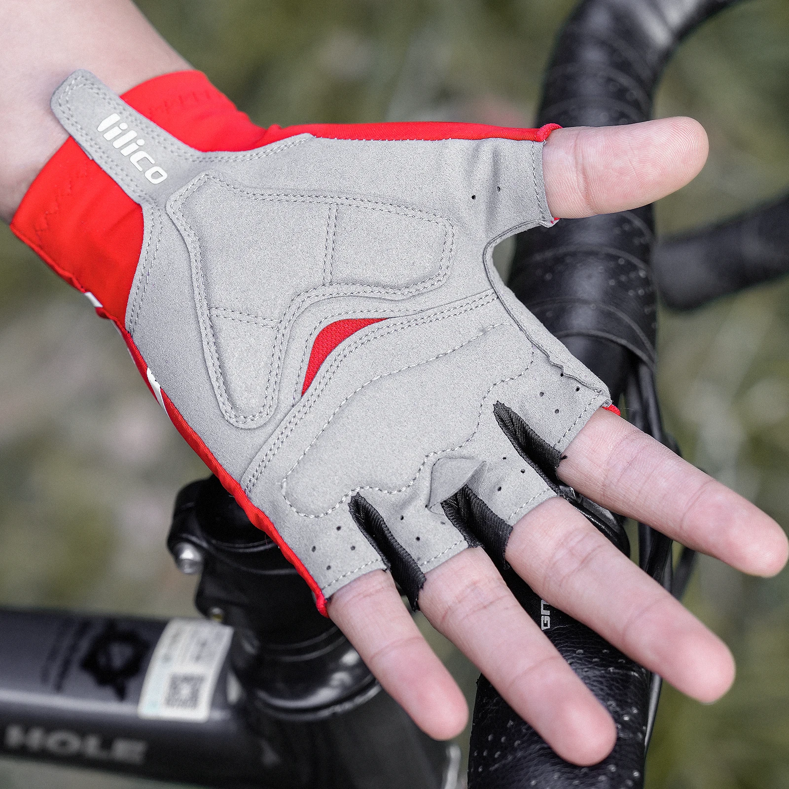 Bicycle Gel Half Finger Gloves Anti Slip Sweat Proof Shockproof Mountain Bike Road Armguard Portable Half Finger Bicycle Gloves 2