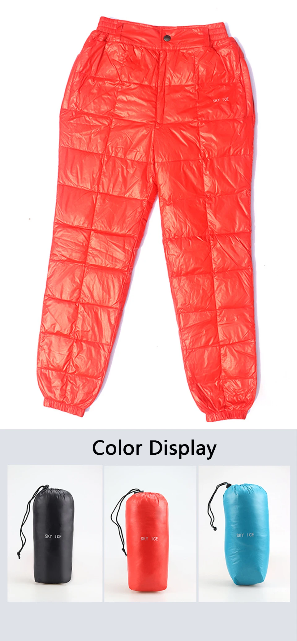 2023 New Men's Pants Thick Goose Down Climbing Clothes Outdoor Camping Hiking Tactical Waterproof Pants for Men Mountaineering