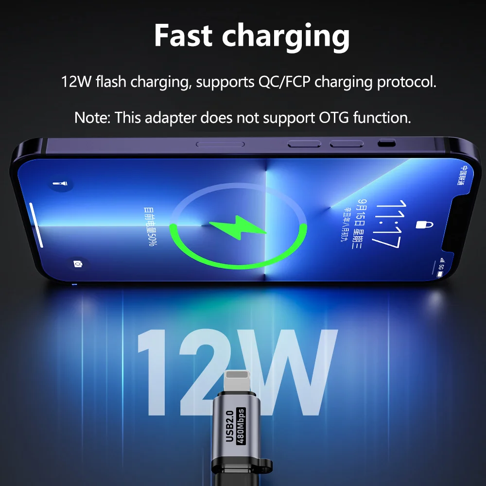 2PCS 휴대 전화 어댑터 유형-C-번개 여성-USB C 남성-마이크로-미니 USB 아이폰 15 14 13 Pro IPad For 