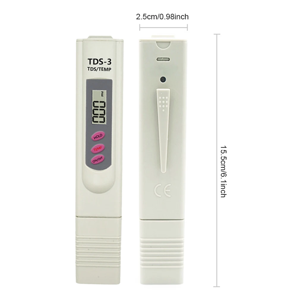 TDS Water Tester Testing Pen High Strength Weather Resistant Multifunctional Filter Meter Measuring Tools Aquarium Pool