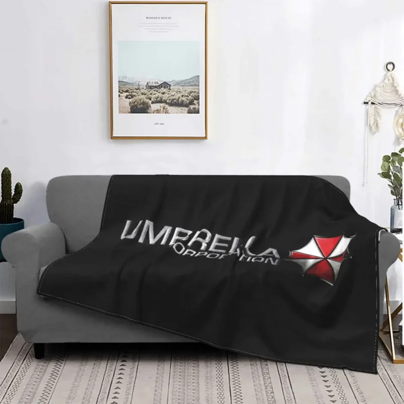

Umbrella Corps Corporation Blanket Fleece Autumn Military Tactical Raccoon City Throw Blanket for Bedding Travel Bedding Throws