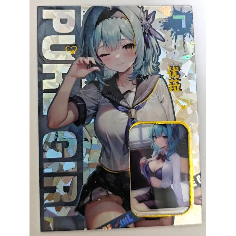 Anime Goddess Story Ganyu Yelan Kafka Sangonomiya Kokomi Keqing Shenhe Film Cards Christmas Birthday Gifts Children's Toys