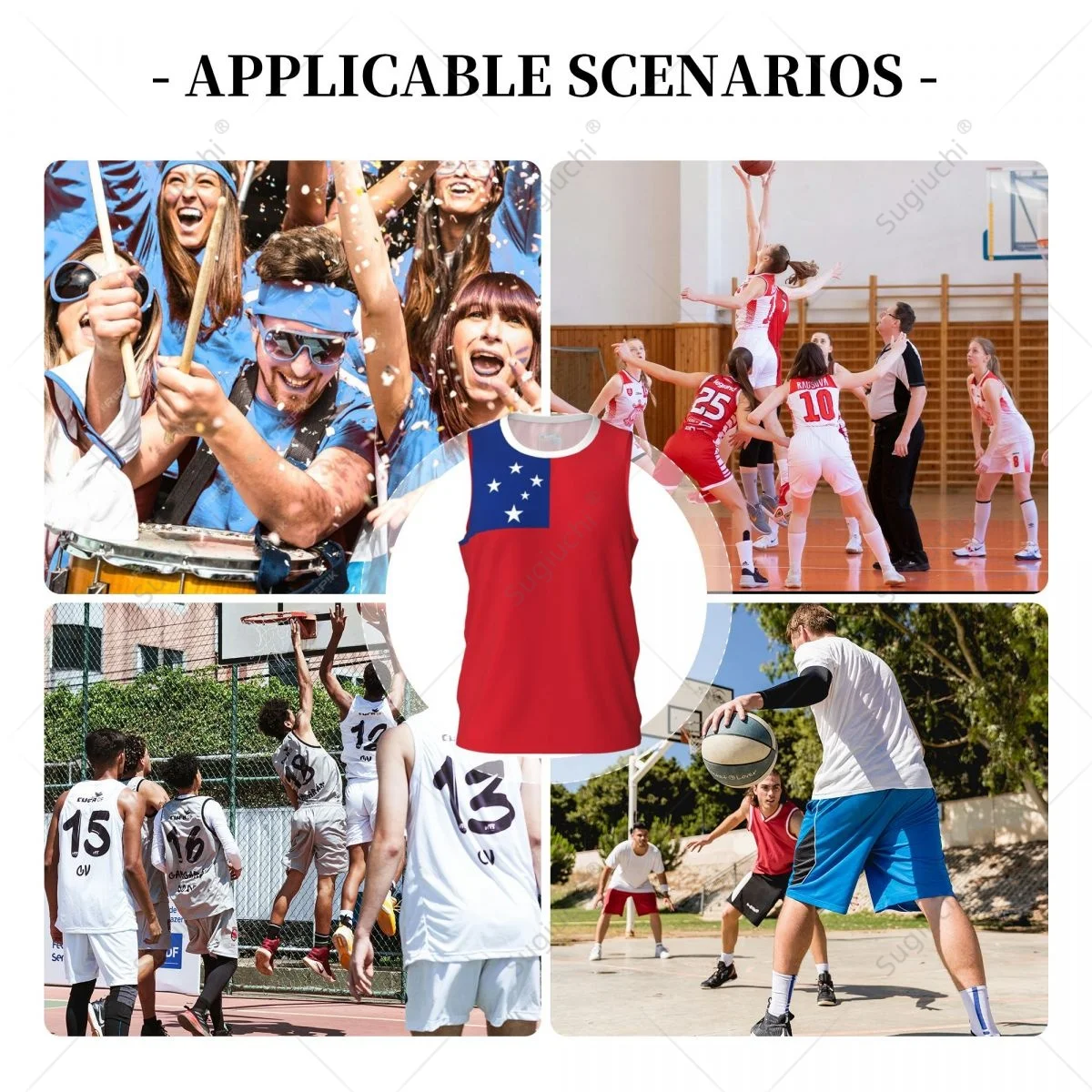 Samoa Flag Men Basketball Sports Running Fitness Multifunction Sleeveless tshirt Exclusive Name Nunber