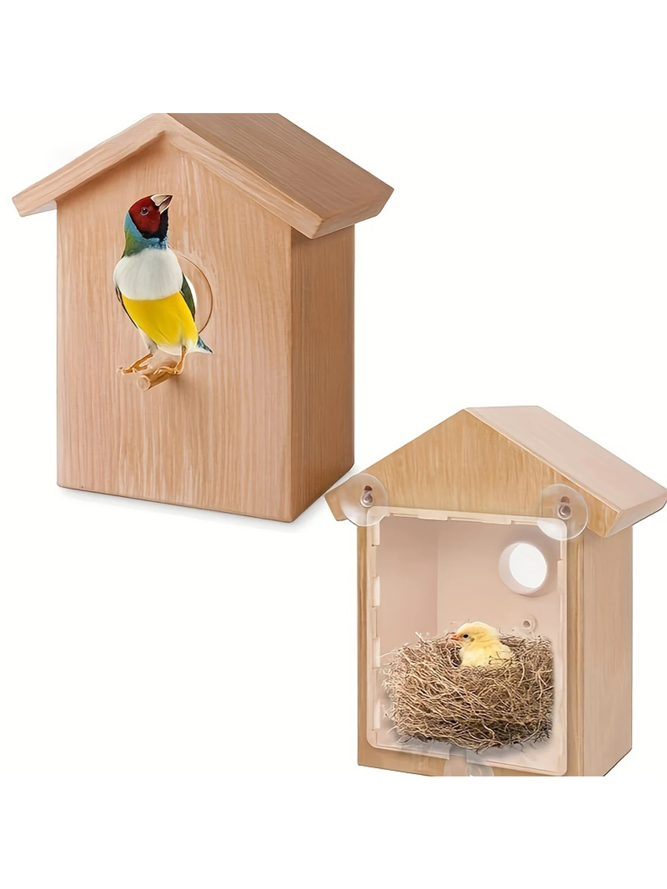 New plastic-made birdhouse bird feeder bird nest simulates the life of birds in natural ecosystems