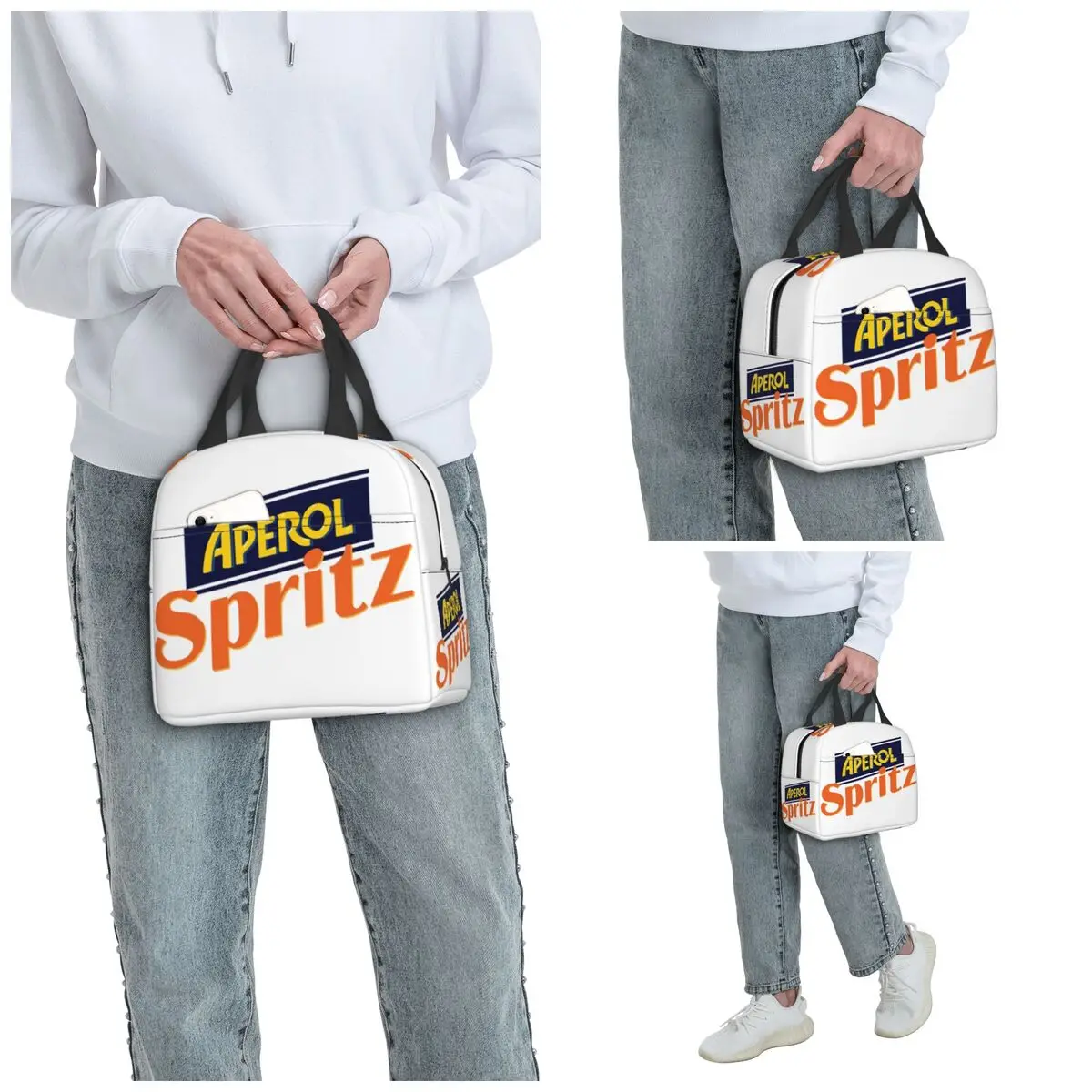 Aperol Spritz Lunch Bags Insulated Bento Box Lunch Tote Resuable Picnic Bags Thermal Bag for Woman Children Work 4