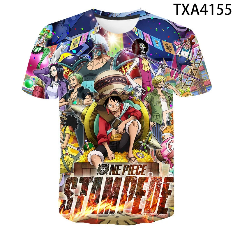 

One Piece T Shirt Men Women Children 3D Printed Tshirt Cool Cartoon Anime Summer Casual Tops Tee Luffy Boy Girl Kids Streetwear