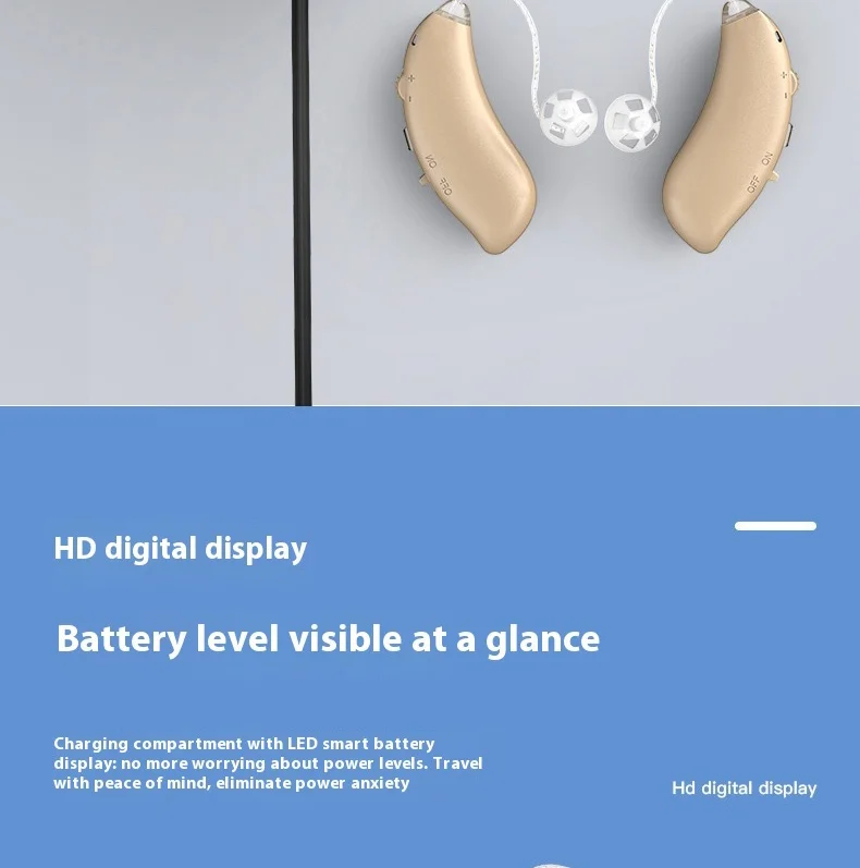 16 Channels Hearing Aids Digital Display Ear Back Type Digital Hearing Aids for