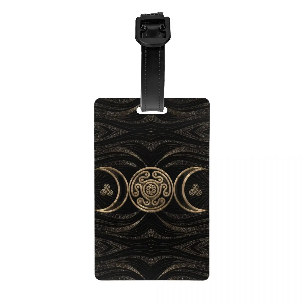 

Hecate Wheel Triple Moon Goddess Luggage Tag Goth Pentagram Witch Witchcraft Travel Bag Suitcase Privacy Cover ID Label