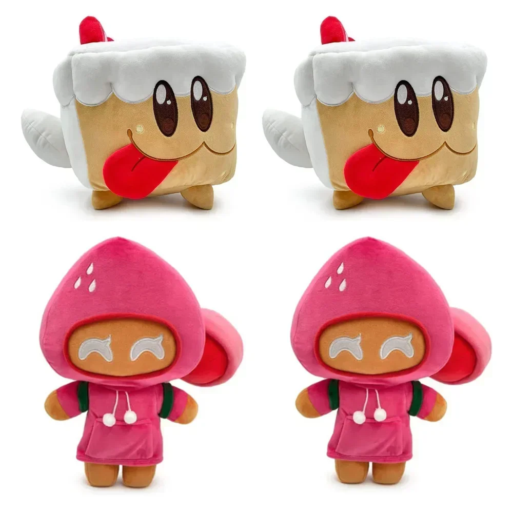 Cookie Run Kingdom Plush Toy Biscuits Cake Dog Strawberry Girl Stuffed Dolls Plushie Figure Sofa Decoration Kids Christmas Gifts