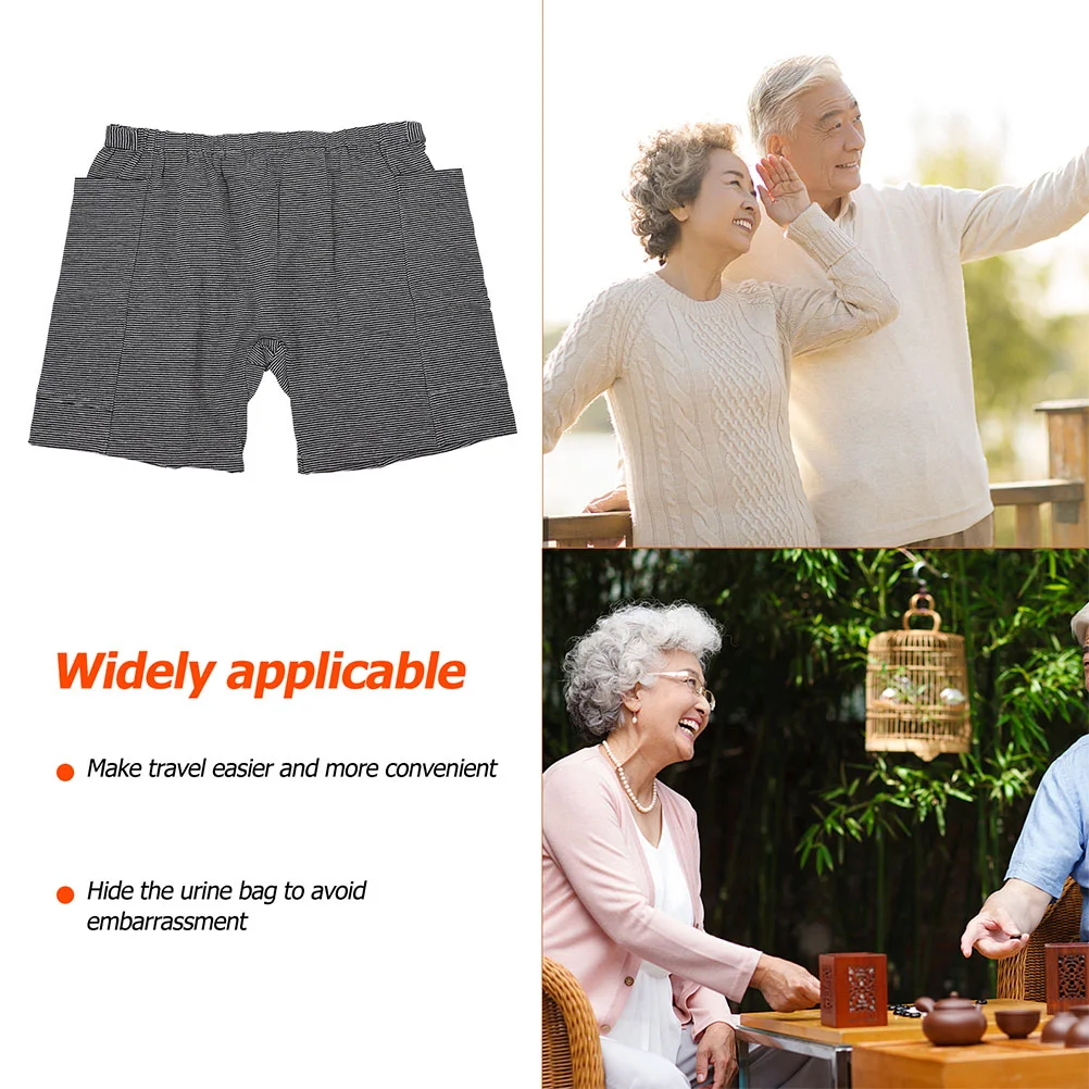Ostomy Patient Men Incontinence Care Pant Urine Spandex Portable Bag Surgery Caring Pockets