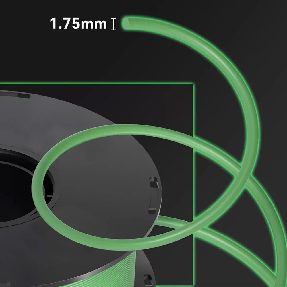 250g 500g 1kg 1.75mm PLA 블루에서 루미너스 블루로, 그린에서 루미너스 그린으로 변하는 3D 프린터 필라멘트 3D 프린팅 와이어