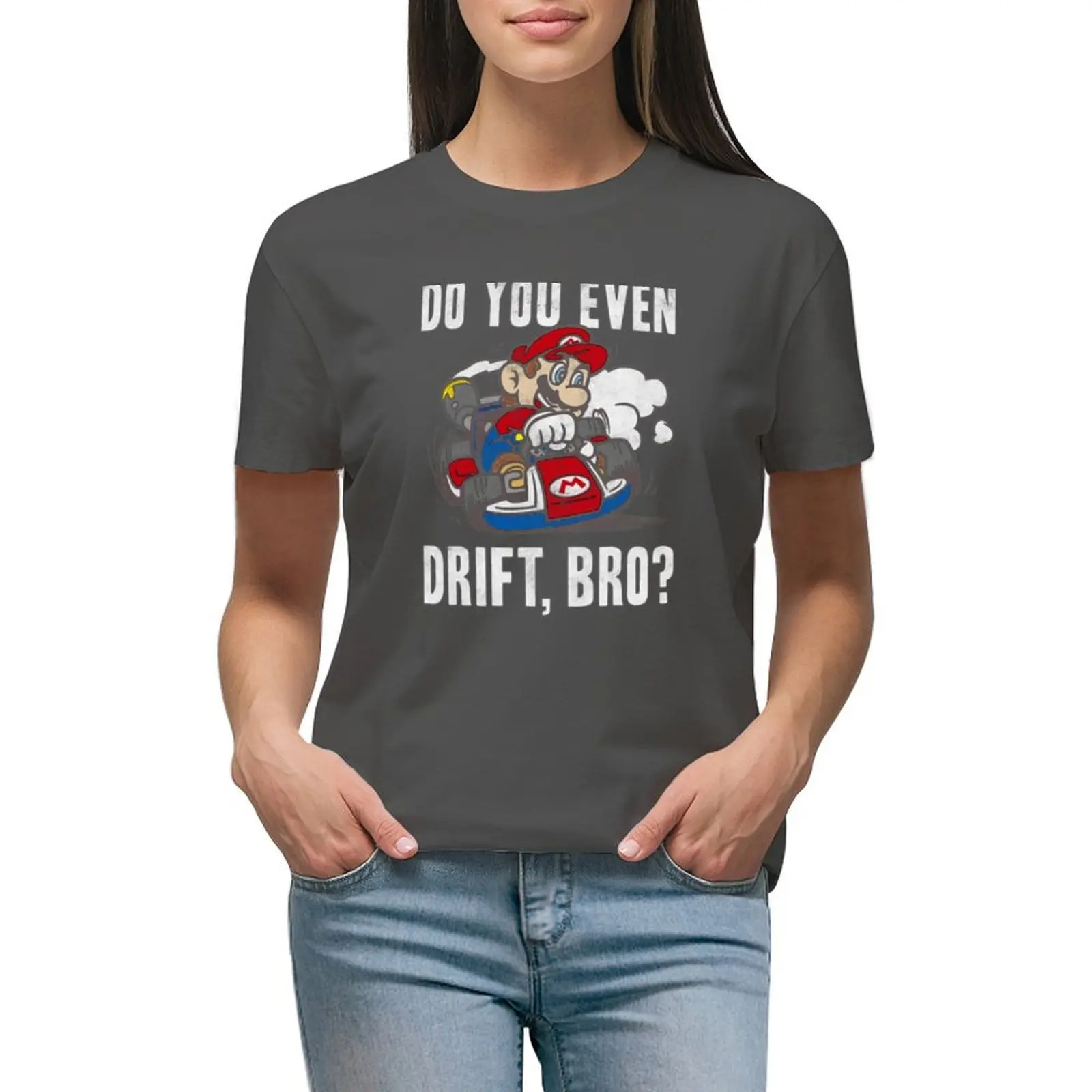 

Do You Even Drift Bro T-shirt summer tops summer top hippie clothes white t-shirts for Women