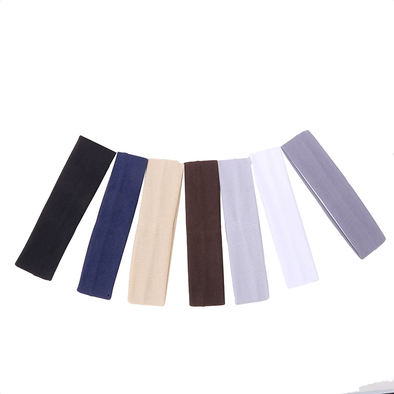 7pcs/lot Summer Sports Yoga Headbands for Women Men Running Absorb Sweat Elastic Hair Bands